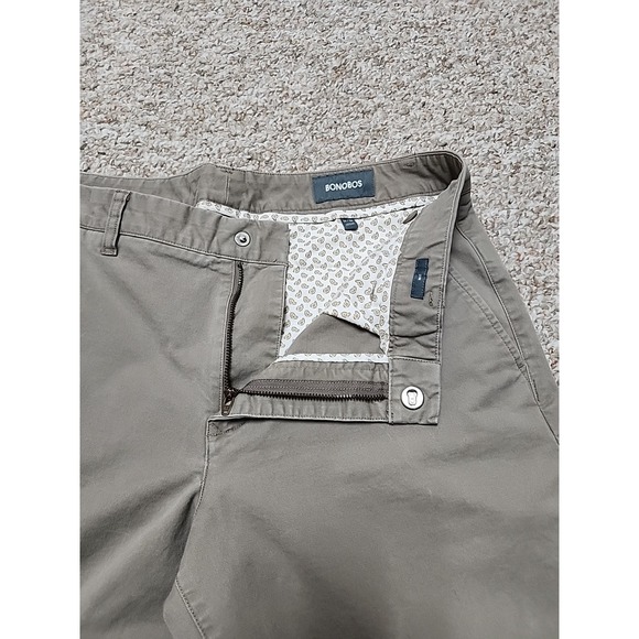 Bonobos Pants Men's 34x34 Brown Chino Slim Fit 34x33 Actual - Picture 4 of 11